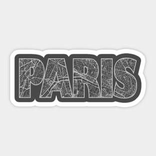 Paris Street Map Sticker